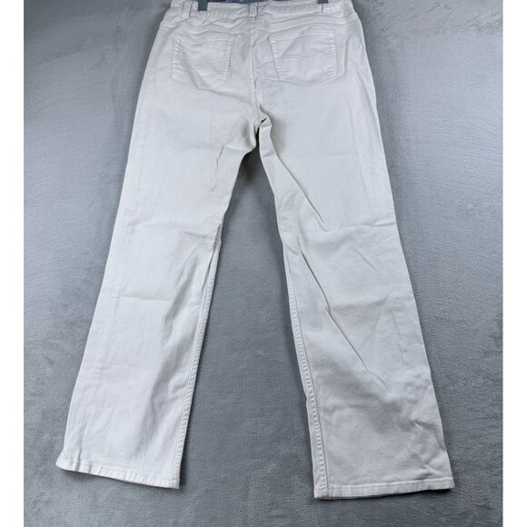 Croft & Barrow Wide Leg Jeans Womens Size 12 Average Natural Fit Stretch White - Picture 2 of 12
